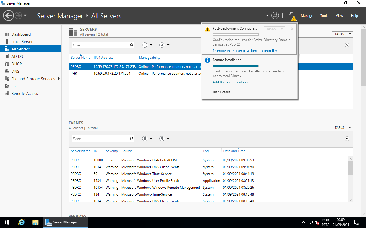 Promote this server to a domain controller