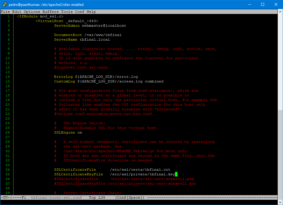 Virtual Host configured