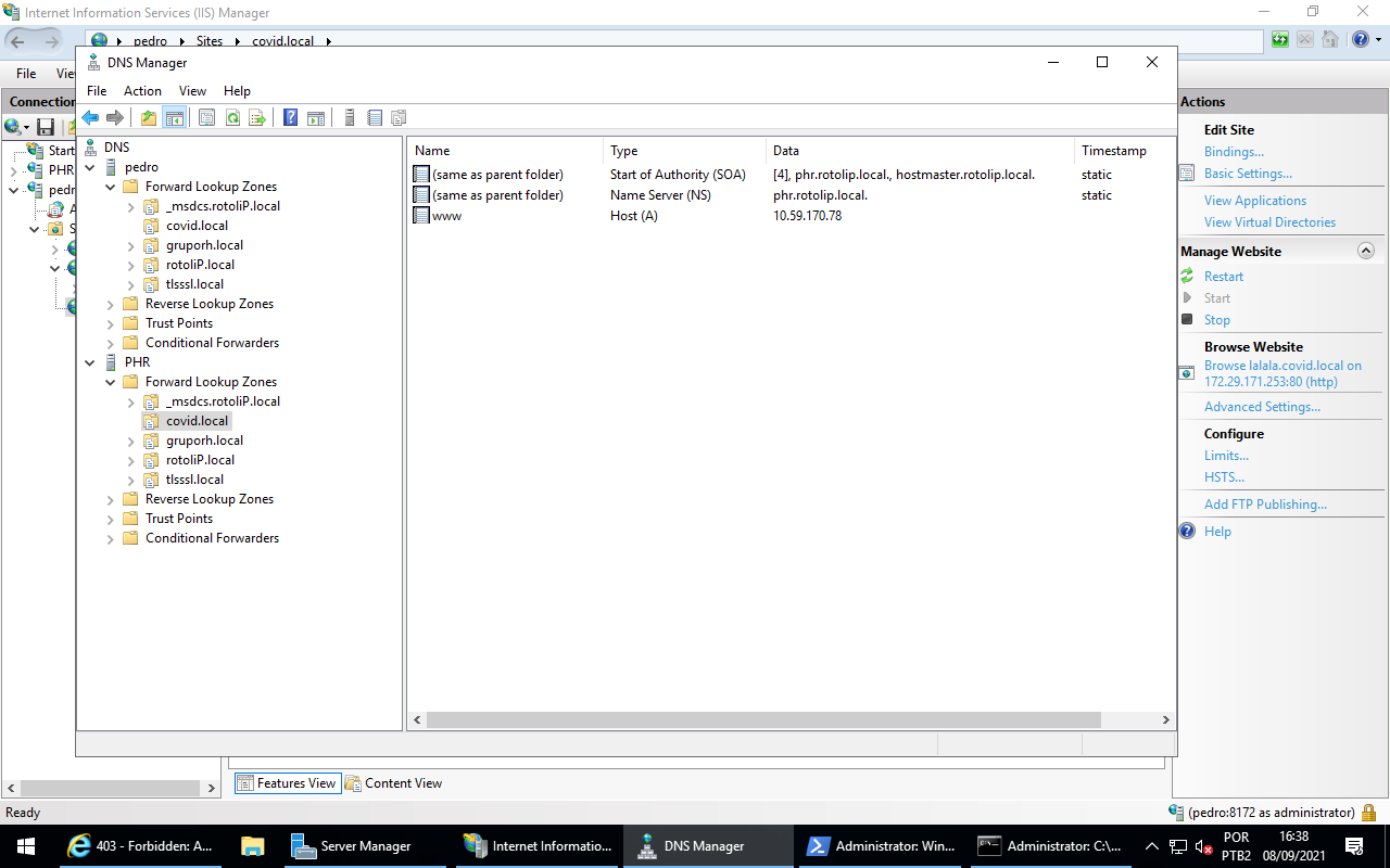 New A Record created