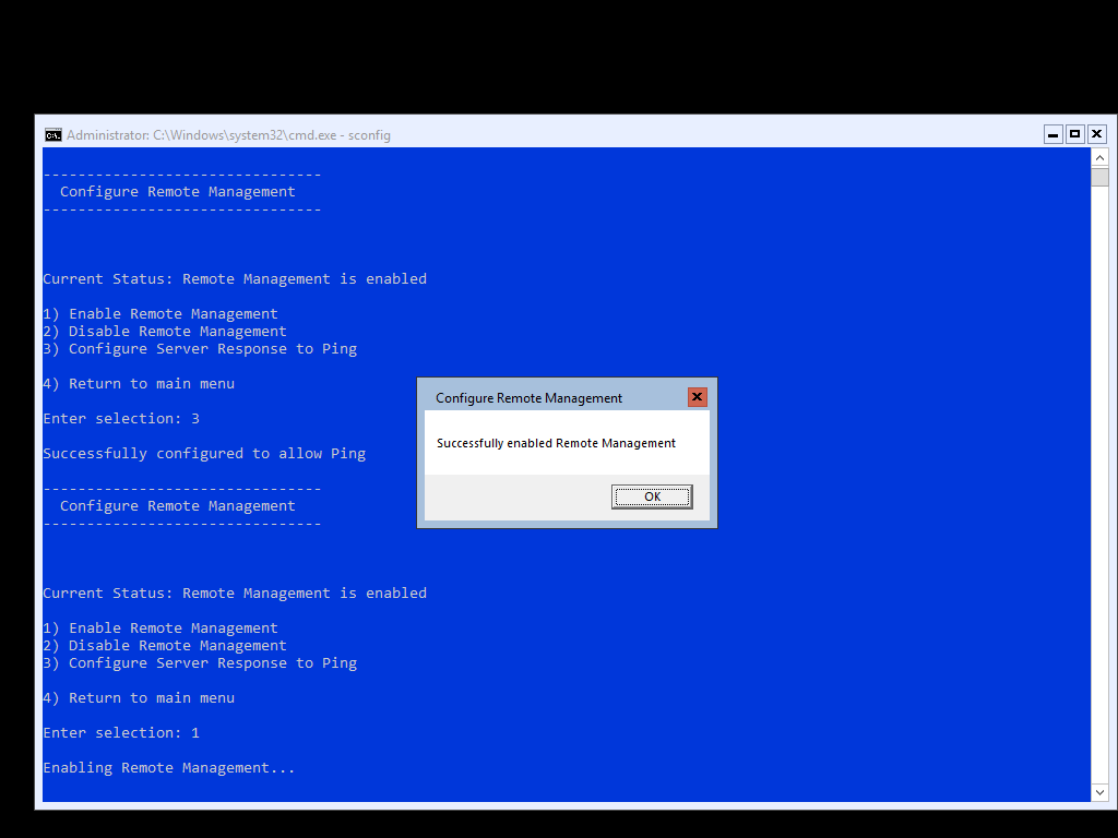 Enable Remote Management