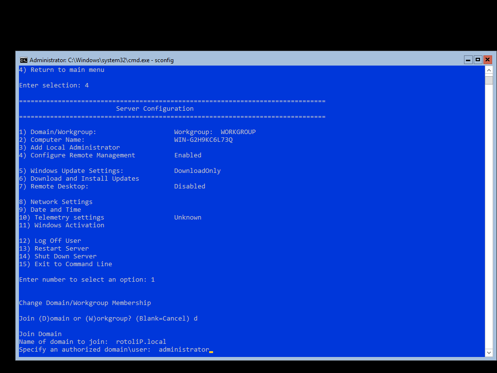 Authorized domain user