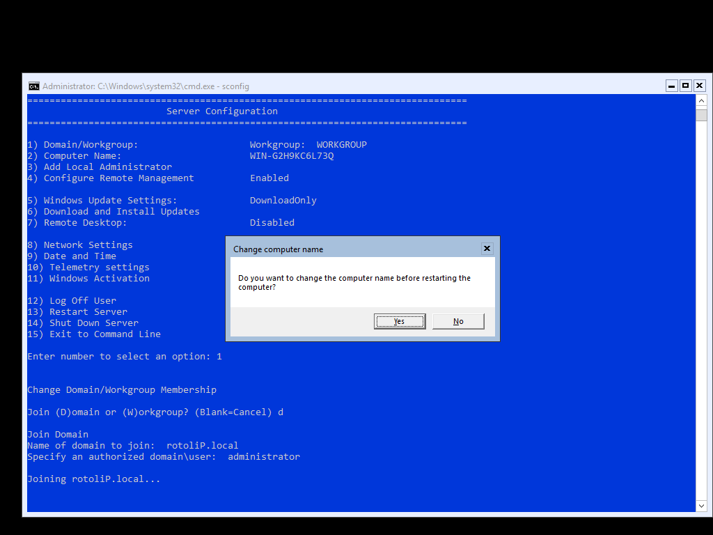 Change computer name