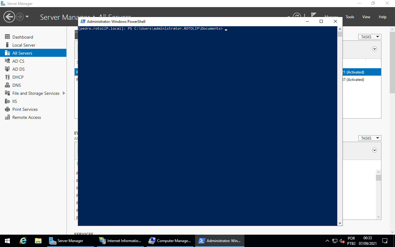 PowerShell running on Windows Core