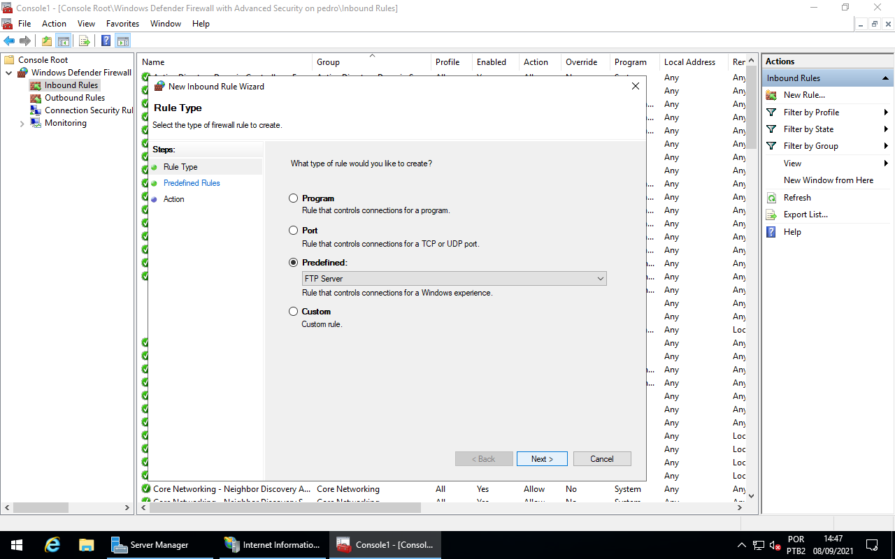 Firewall - FTP Server
