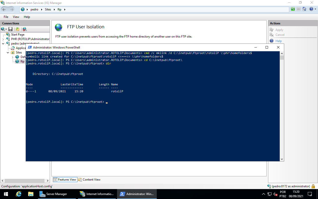 Create home folder link