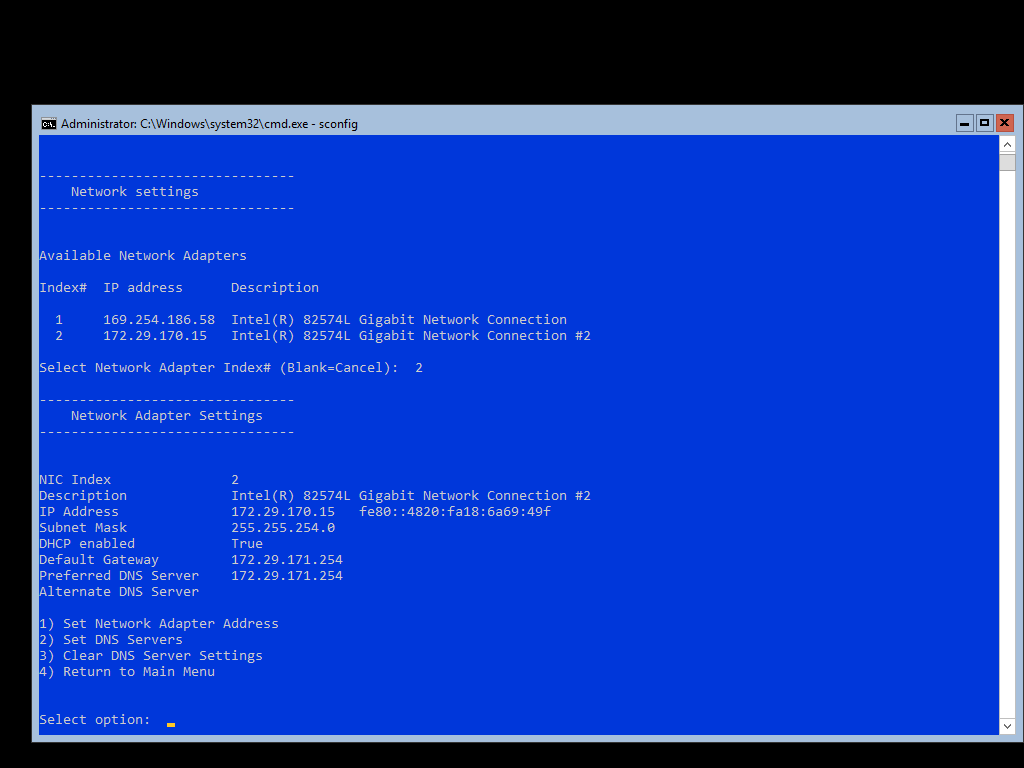 Network Adapter Settings