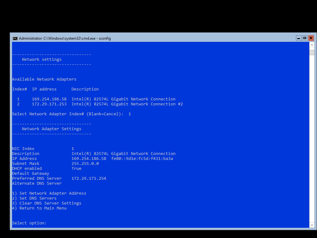Configuring the other adapter