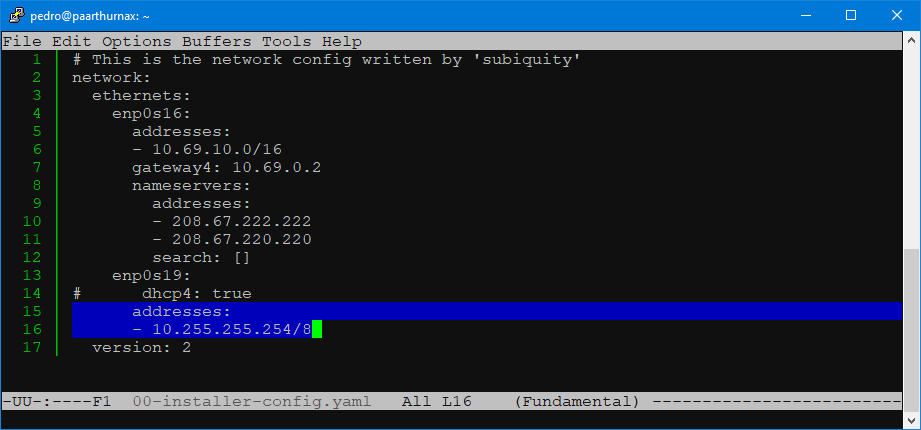 Netplan configuration file