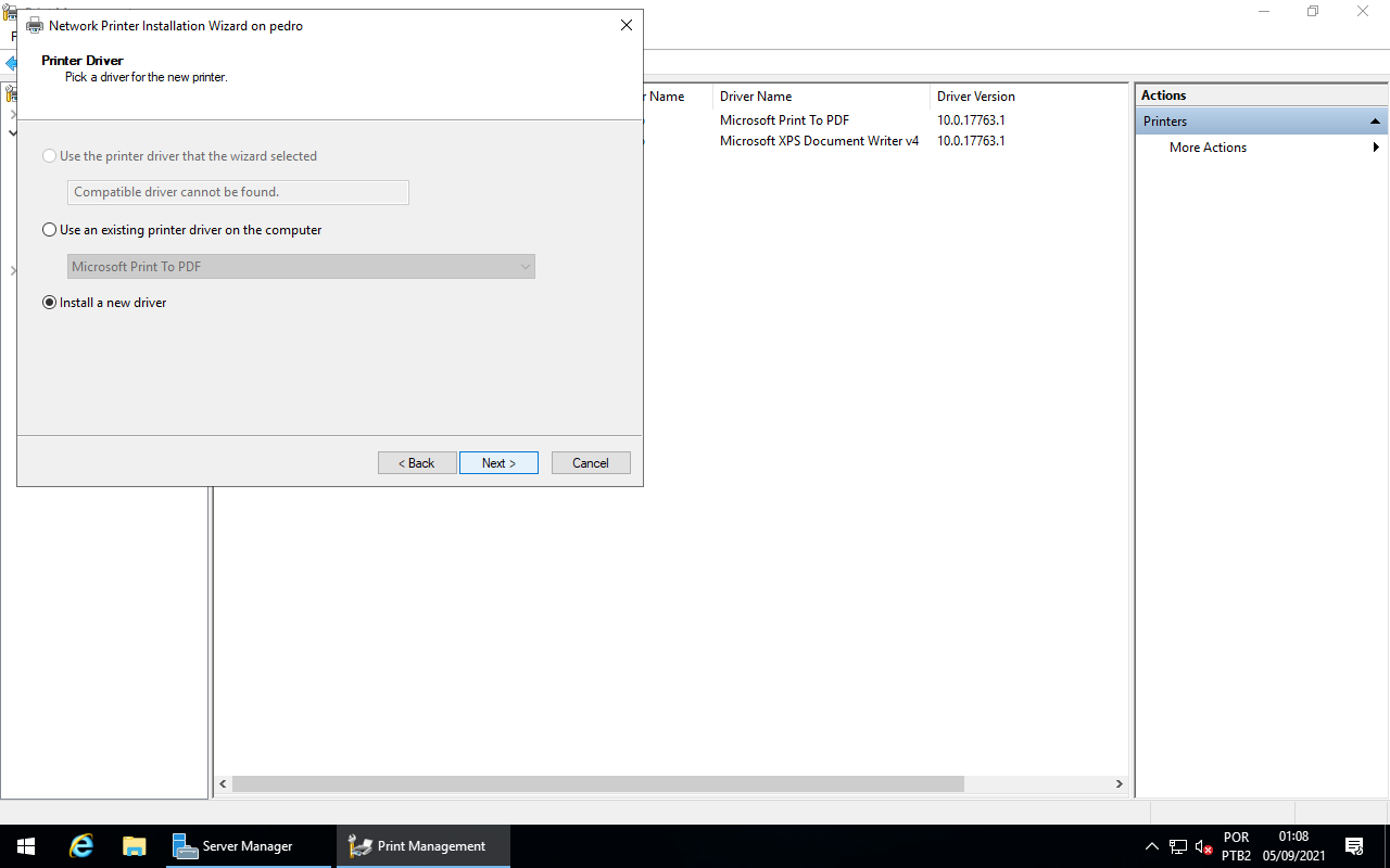 Printer Installation - Driver
