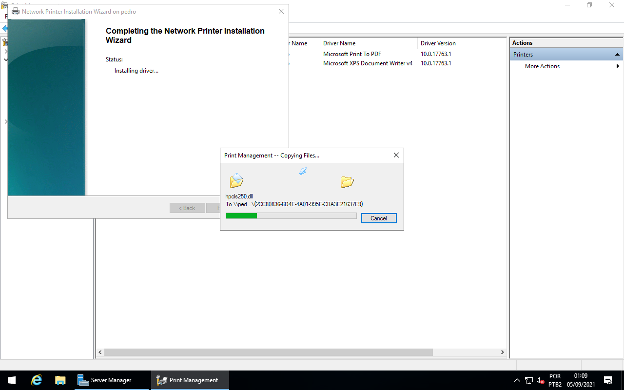 Printer Installation - Installation