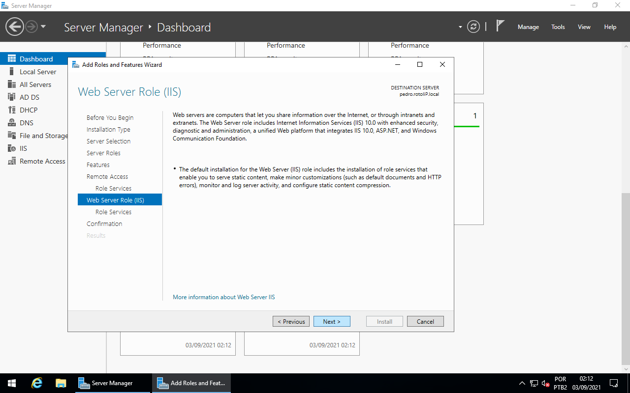 Web Server Role (IIS)