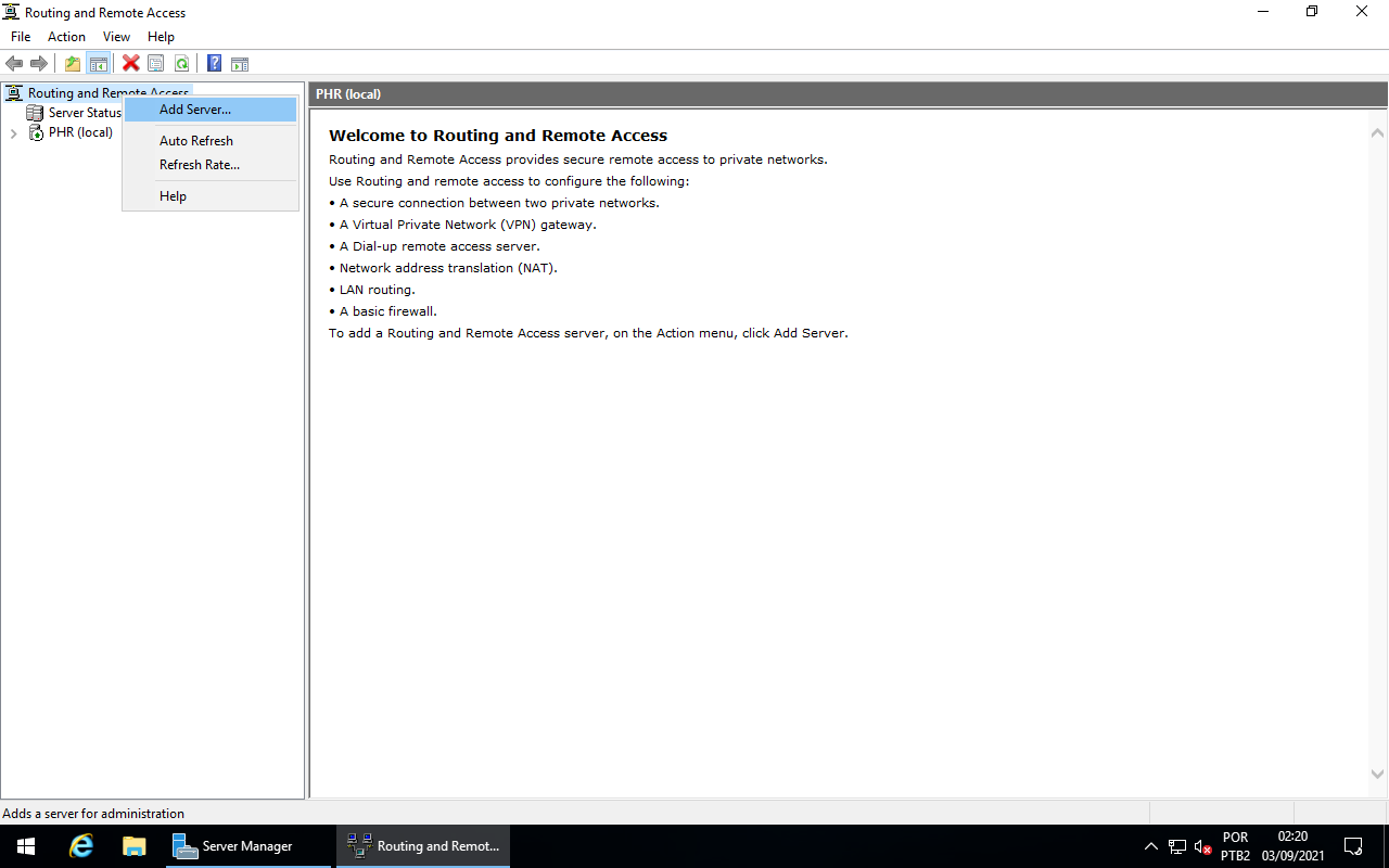 Routing - Add Server