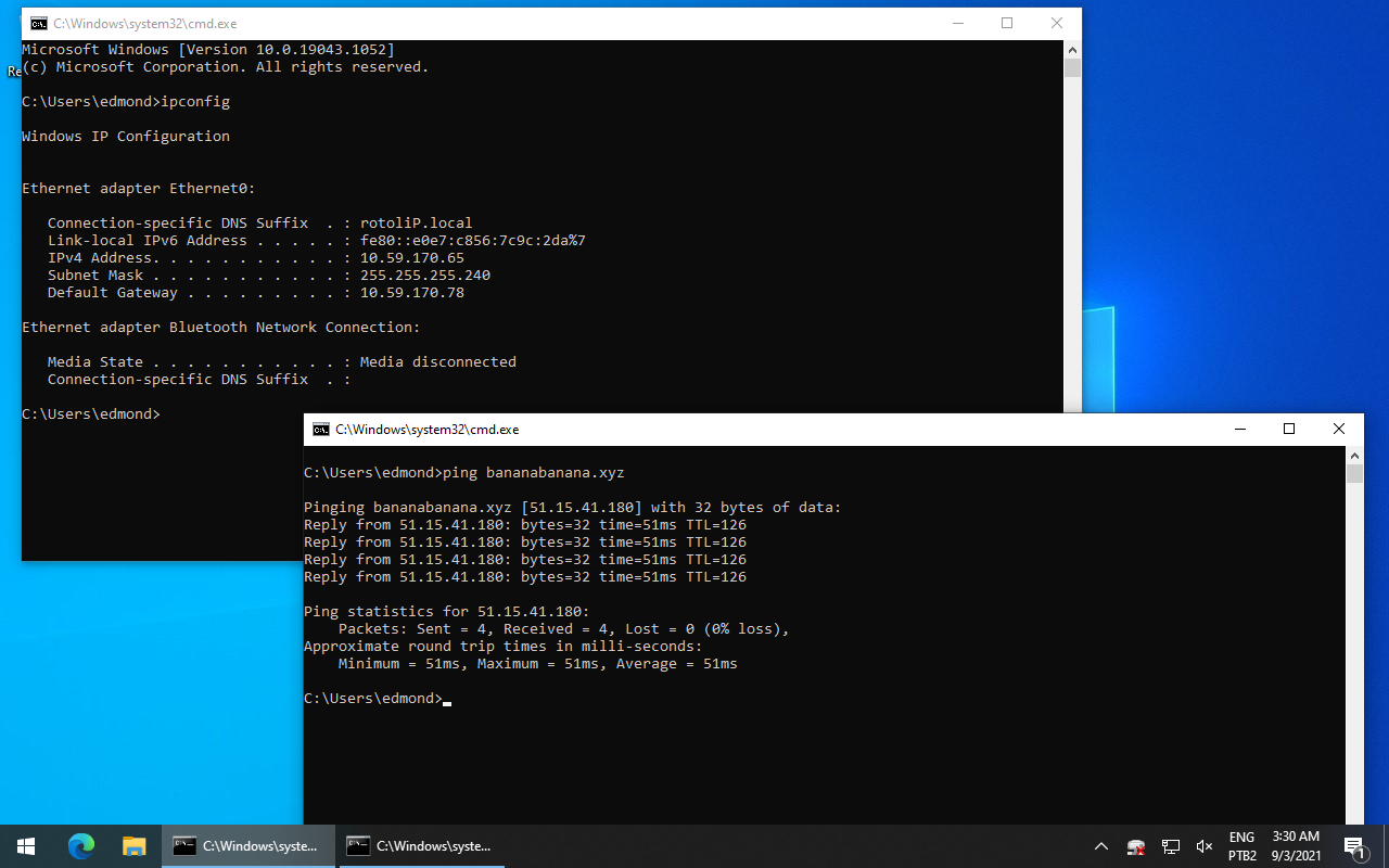 Client with internet access