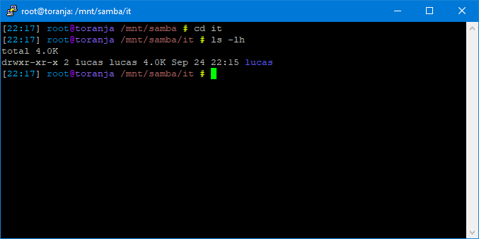 Pasta da partilha IT no servidor