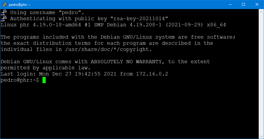 Autenticação com chave pública/privada
