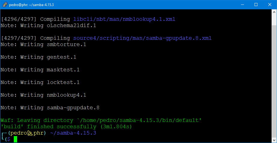 Compilação completada com sucesso