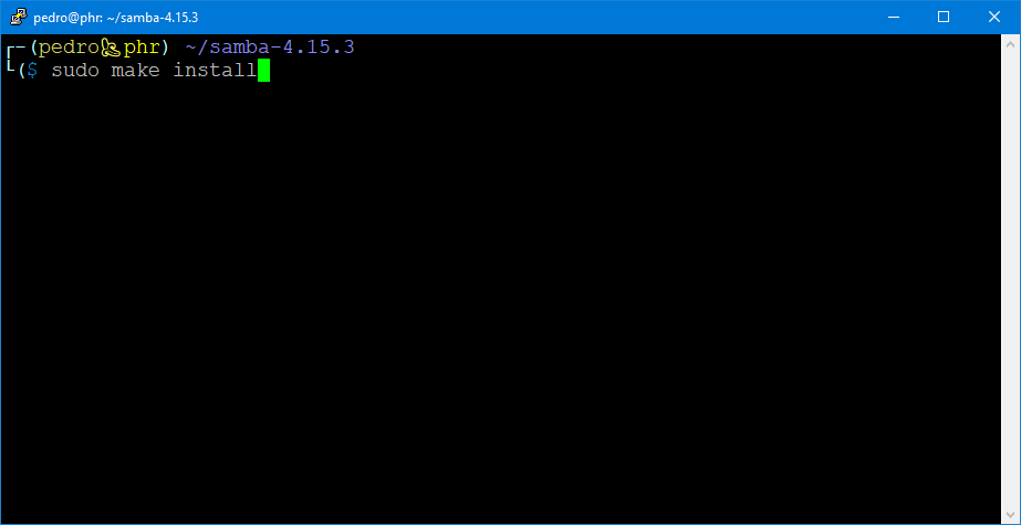 Instalar o Samba recém compilado