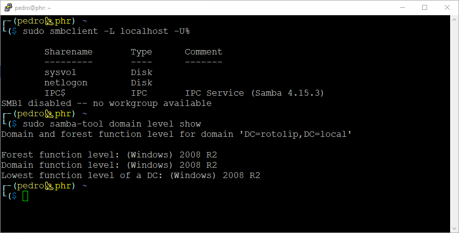 Informações sobre o domínio
