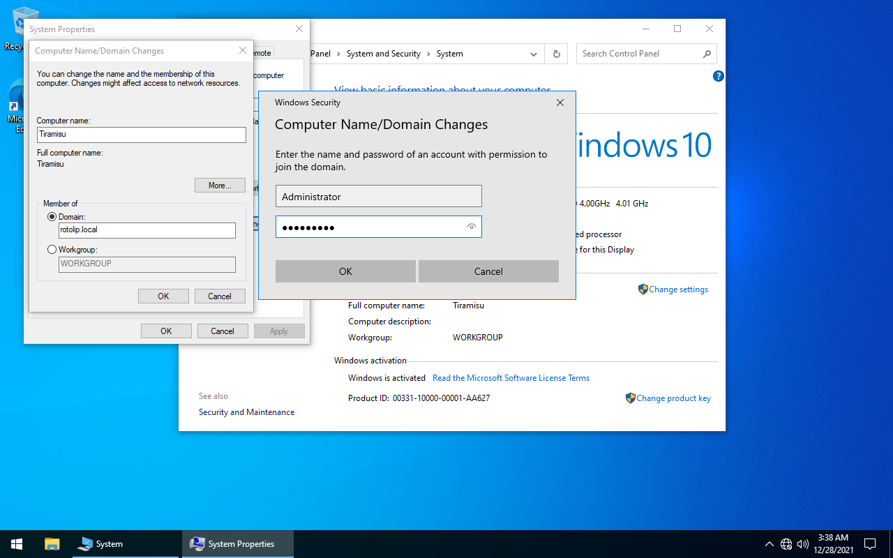 Adicionar ao domínio