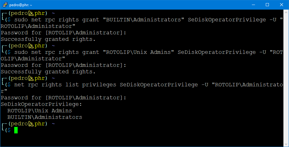 SeDiskOperatorPrivilege