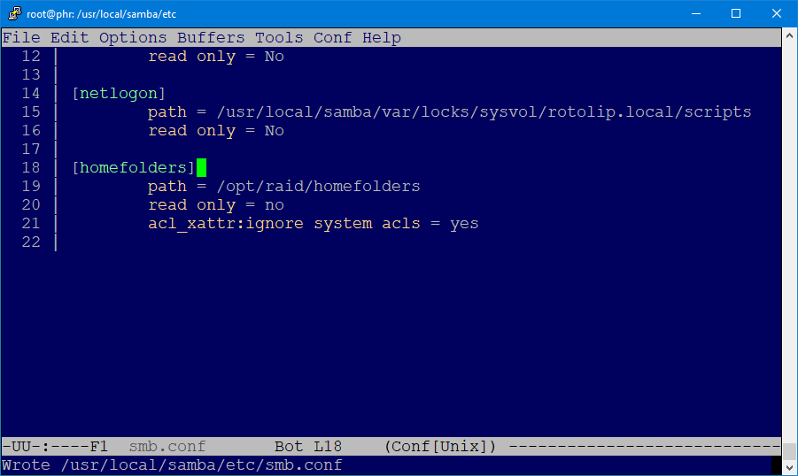 Partilha homefolders