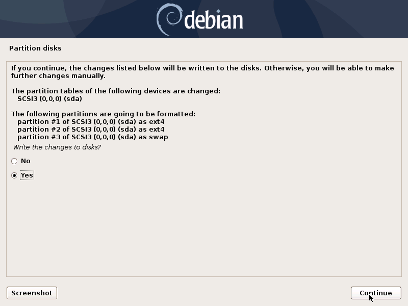 Terminar e gravar em disco