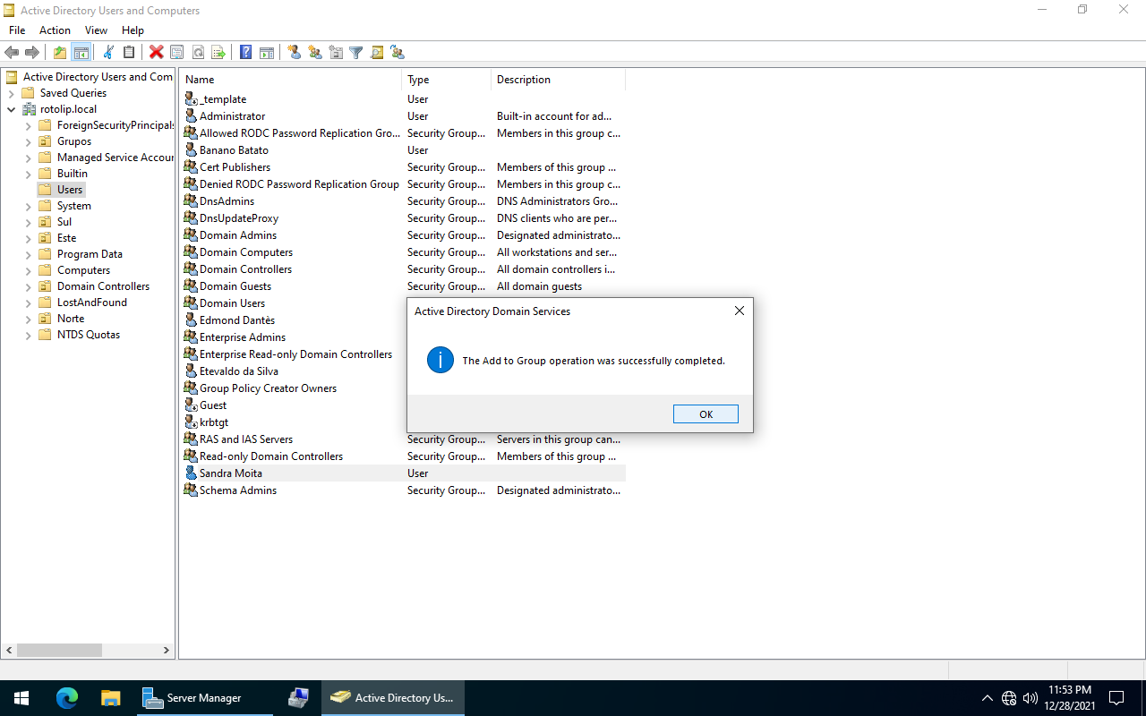 Adicionado com sucesso