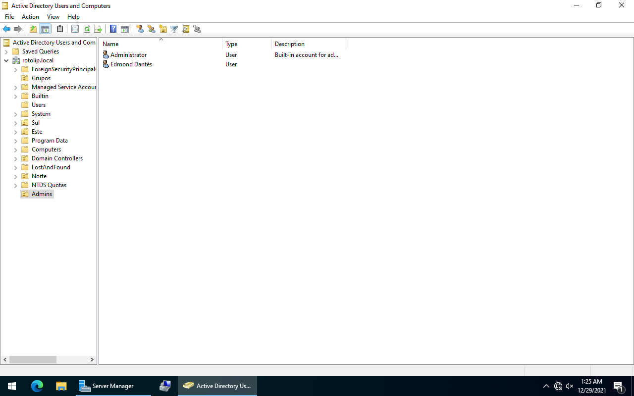 Admins em sua própria OU