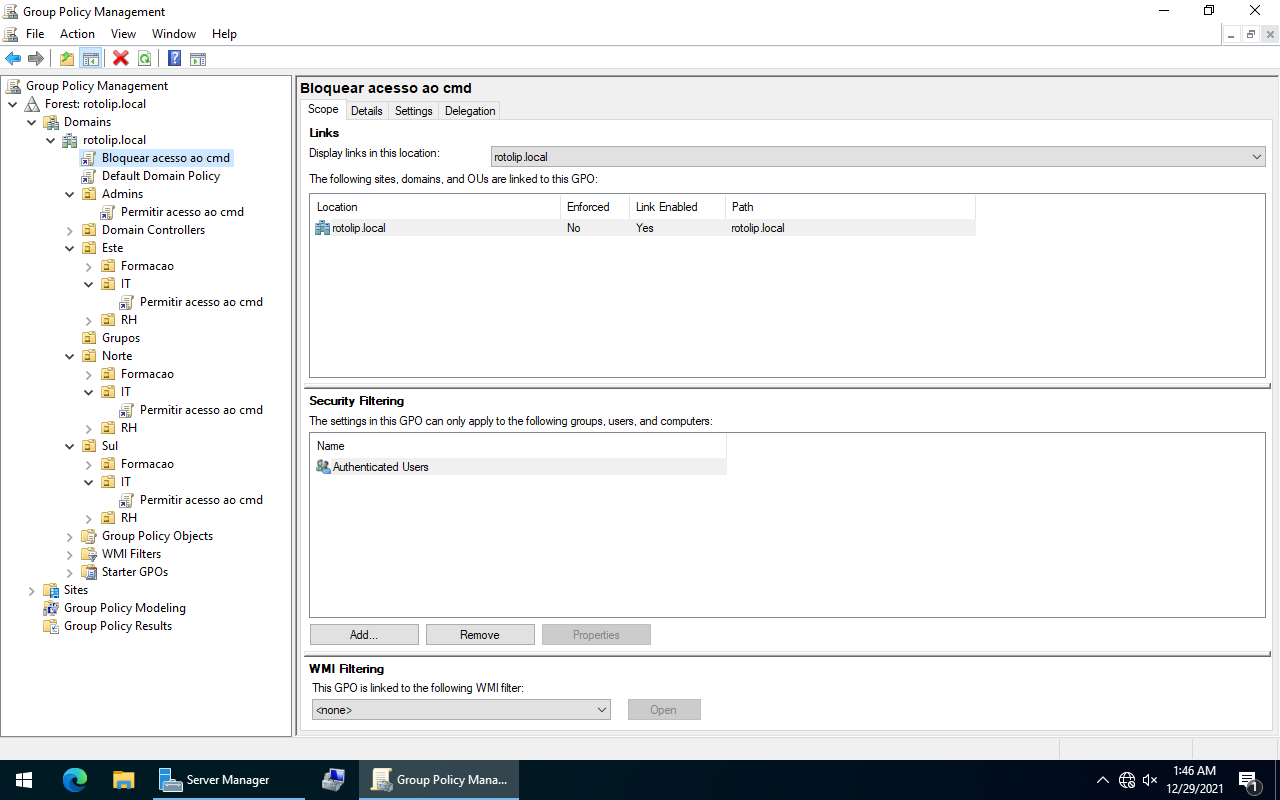 Permitir acesso ao cmd