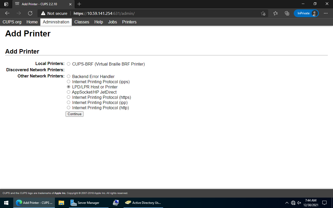 Selecionar impressora