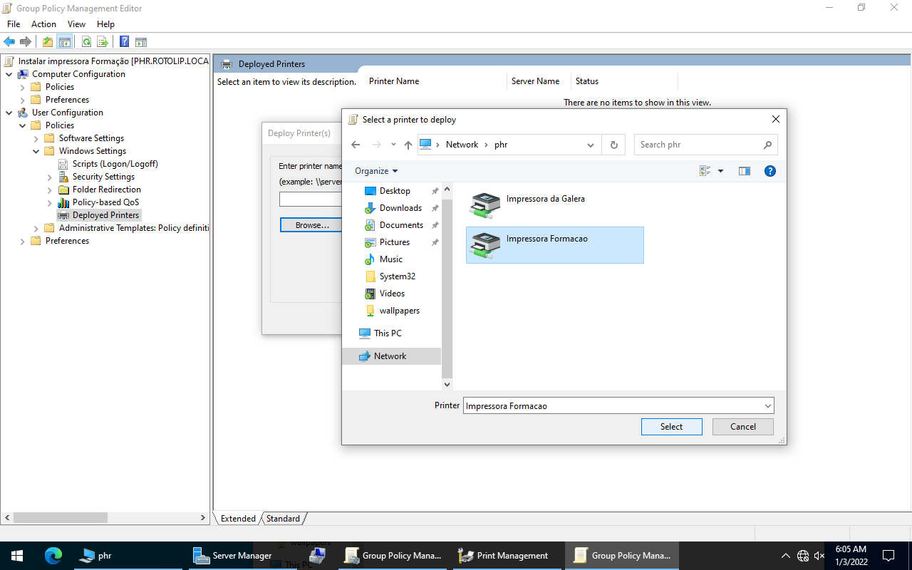 Selecionar Impressora