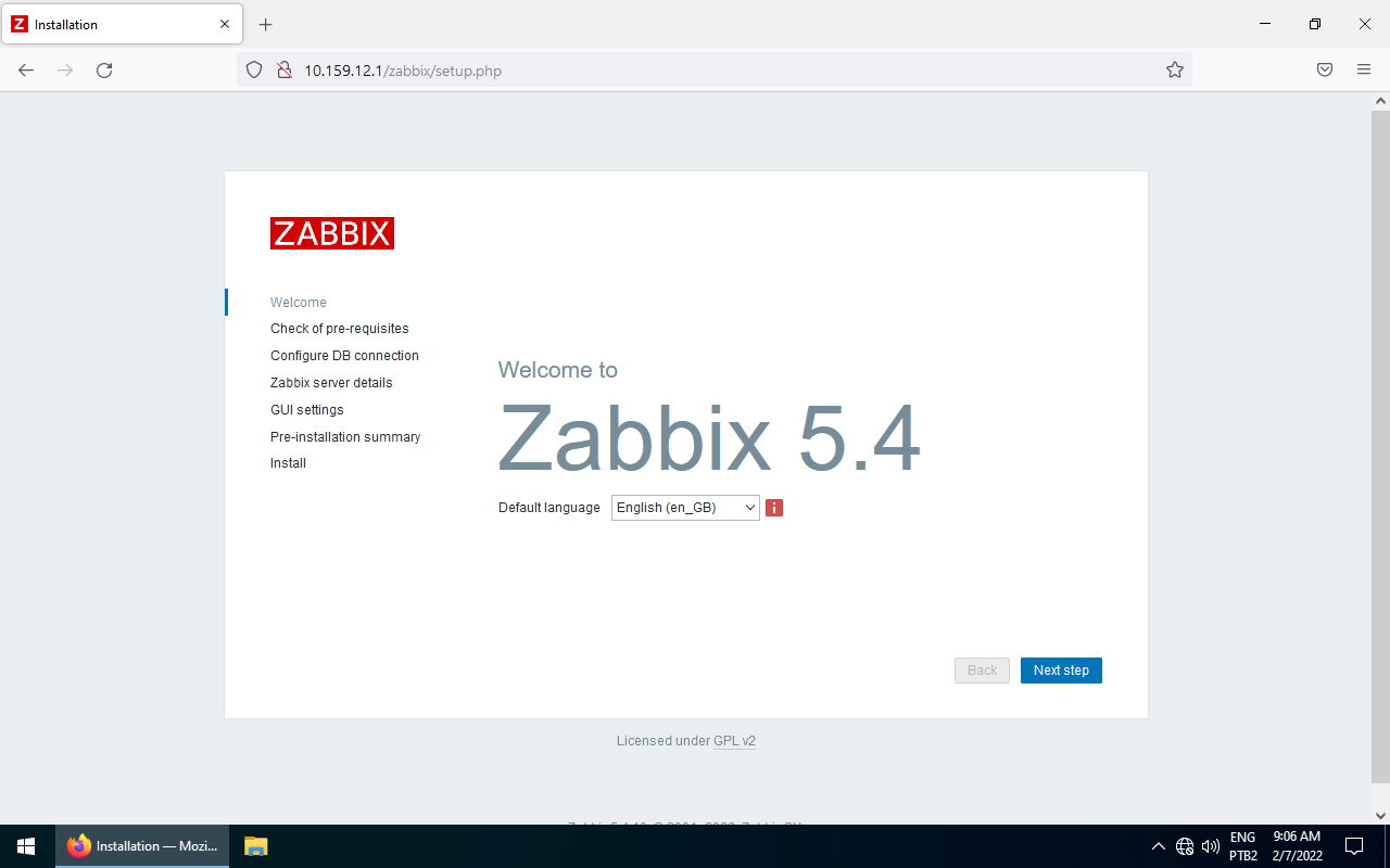 Zabbix config
