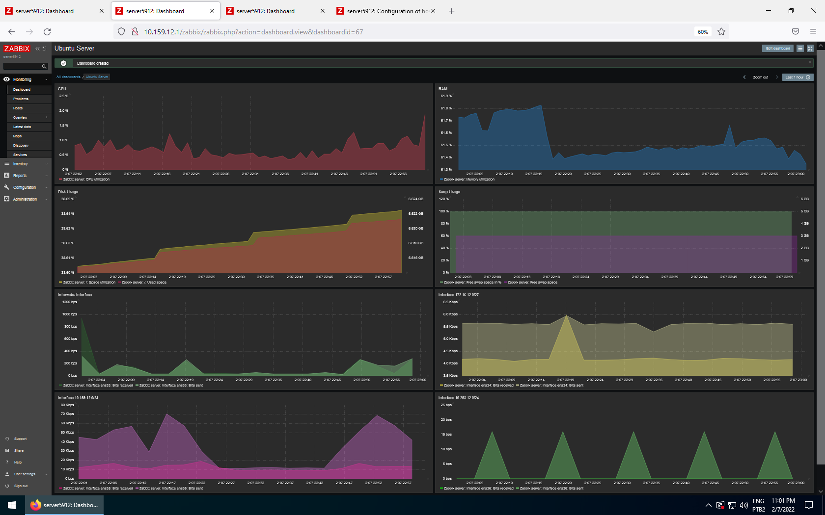 Ubuntu Server Dashboard