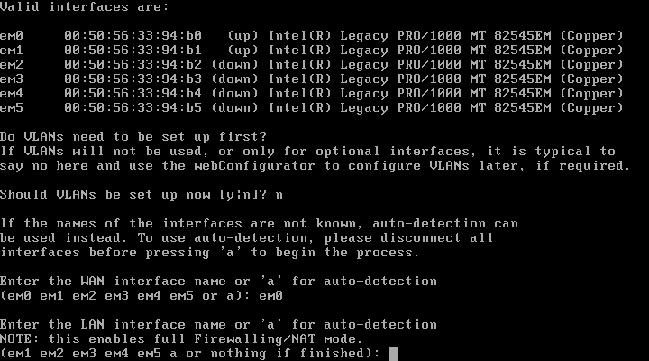 Definir interfaces - LAN
