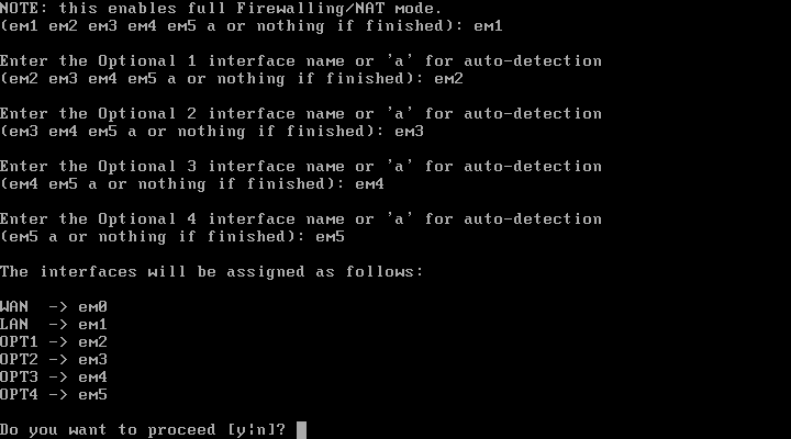 Interfaces definidas