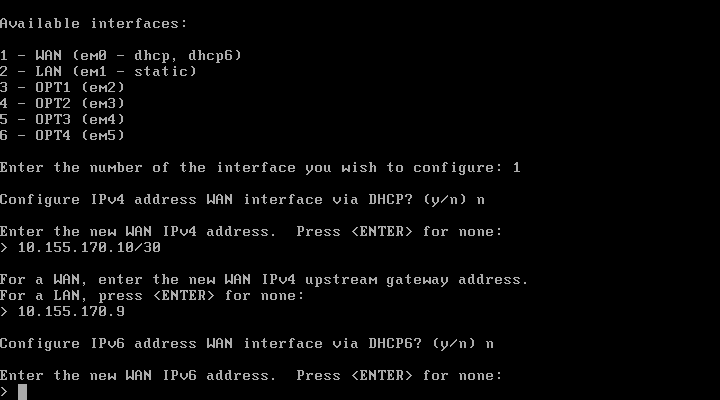 Endereço IPv6 para WAN