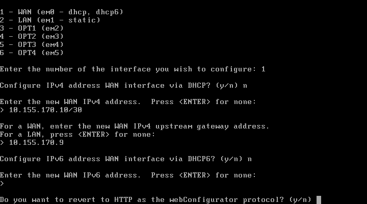 Protocolo da interface web