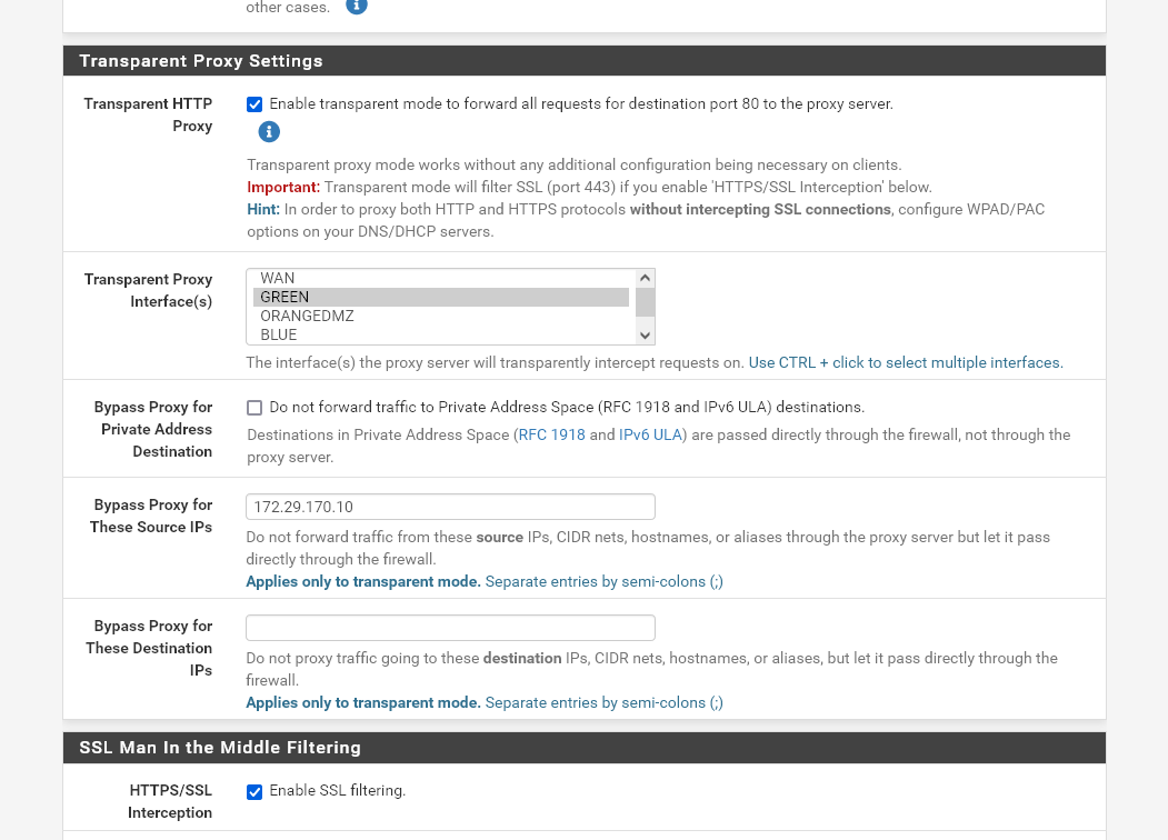 Bypass Proxy for These Source IPs