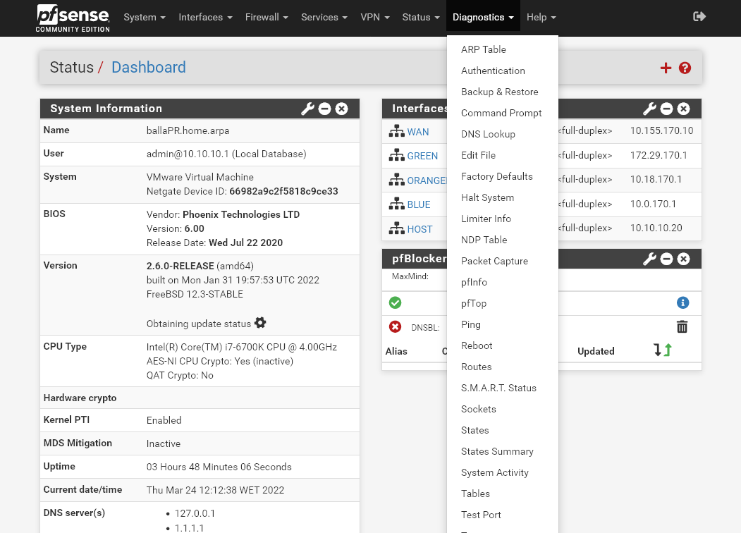 Diagnostics - Packet Capure