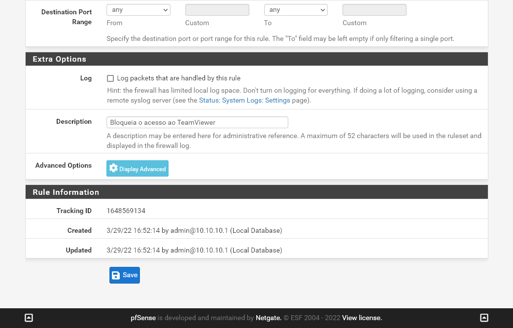 Extra Options - Display Advanced