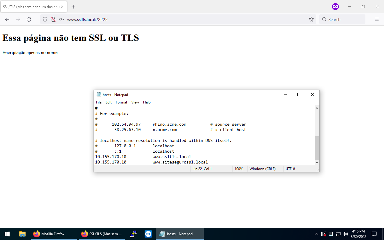 Redirecionamento de Porta Feito com Sucesso