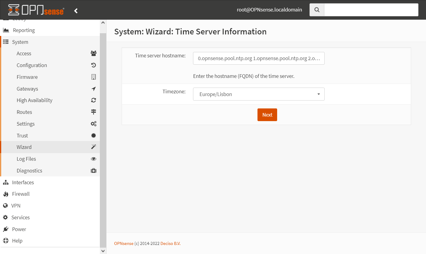 Time Server Information
