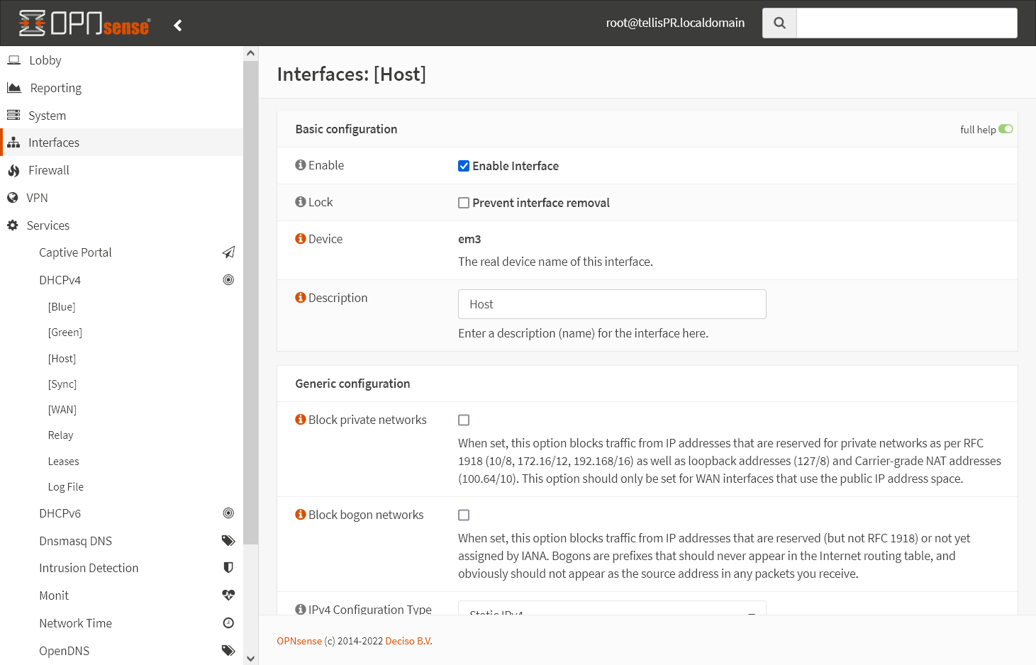 Services - DHCPv4 - [Green]