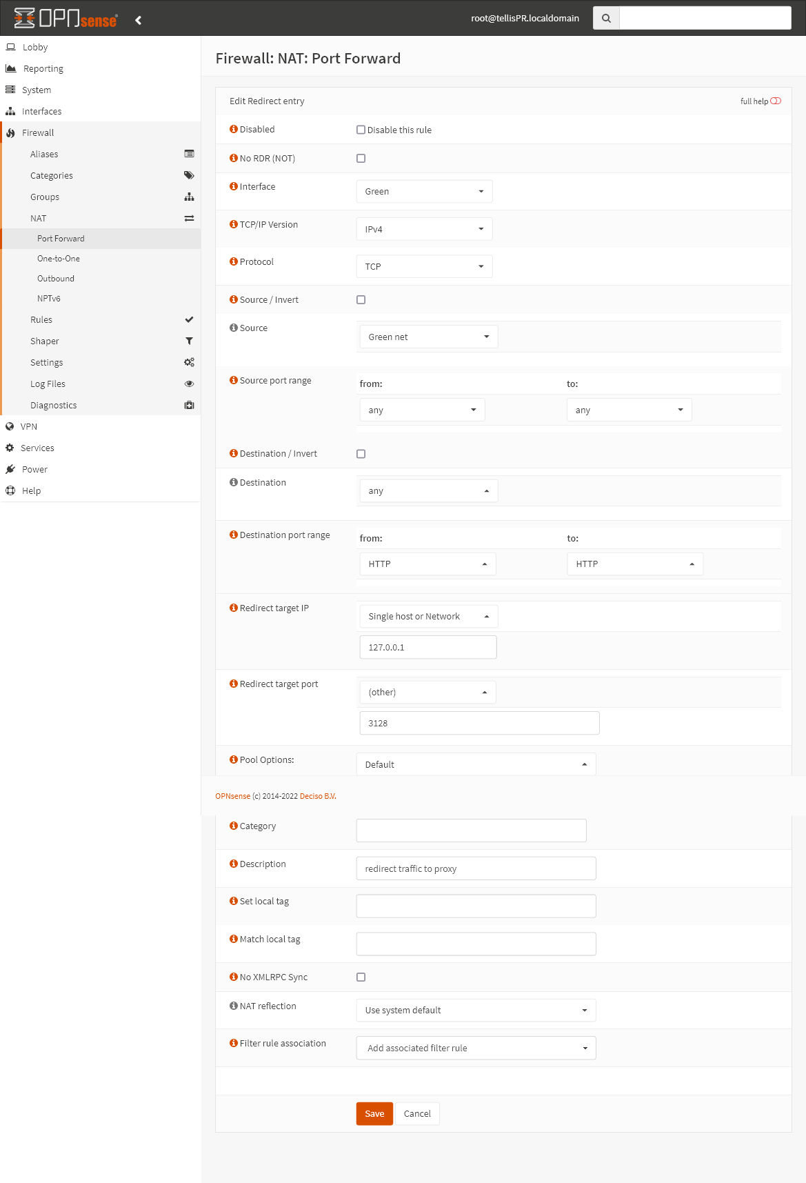 Regra do Firewall Para a Porta 80