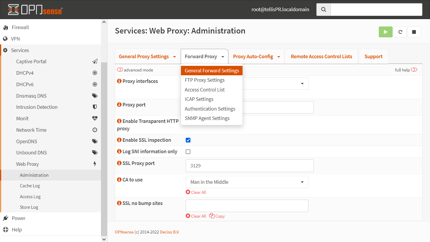 Forward Proxy - Access Control List
