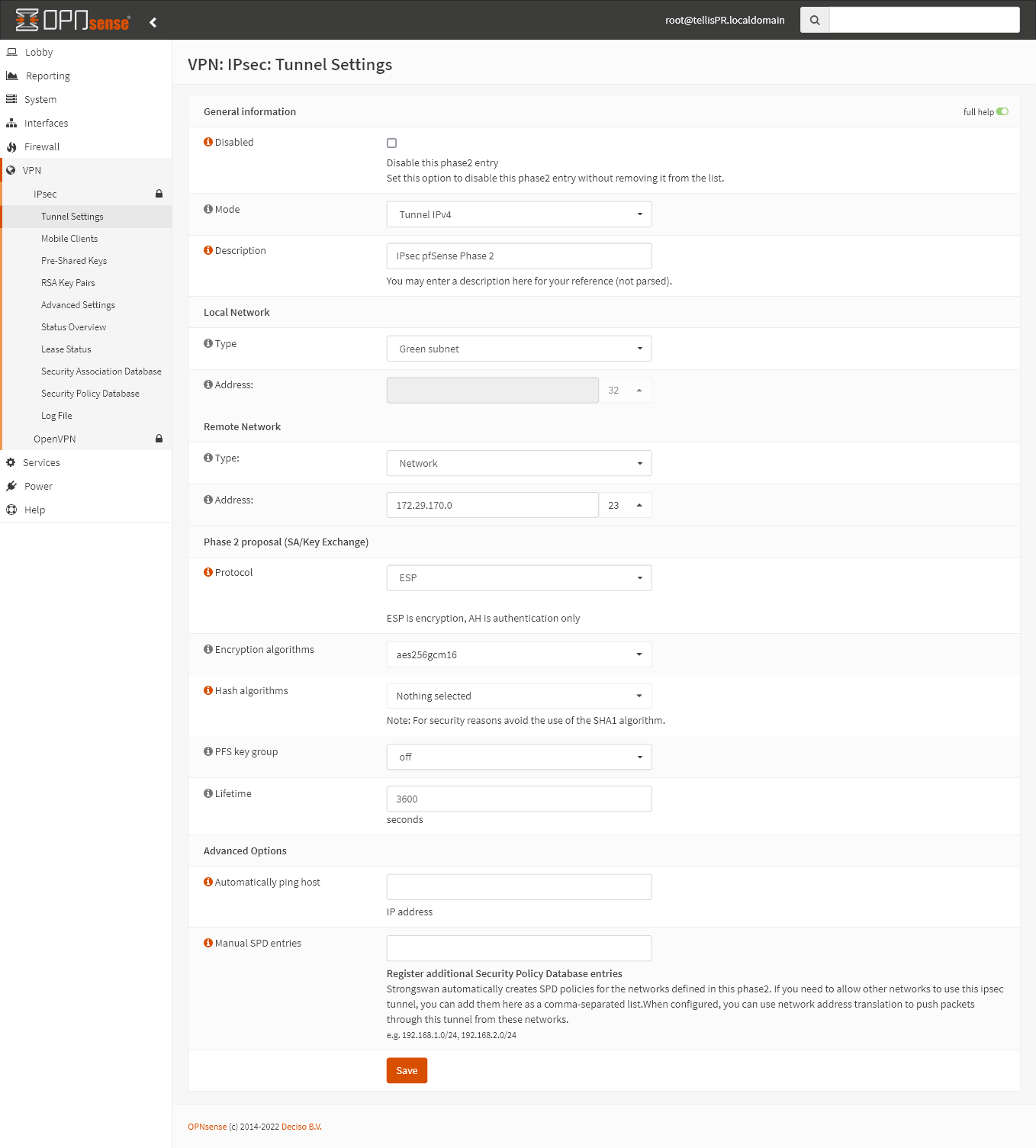 IPsec - Configuração Phase 2