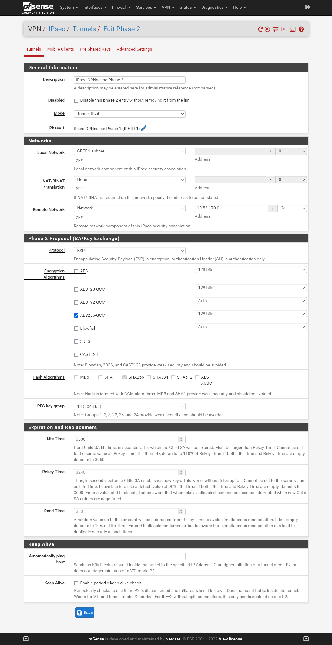 Configurações da Segunda Fase