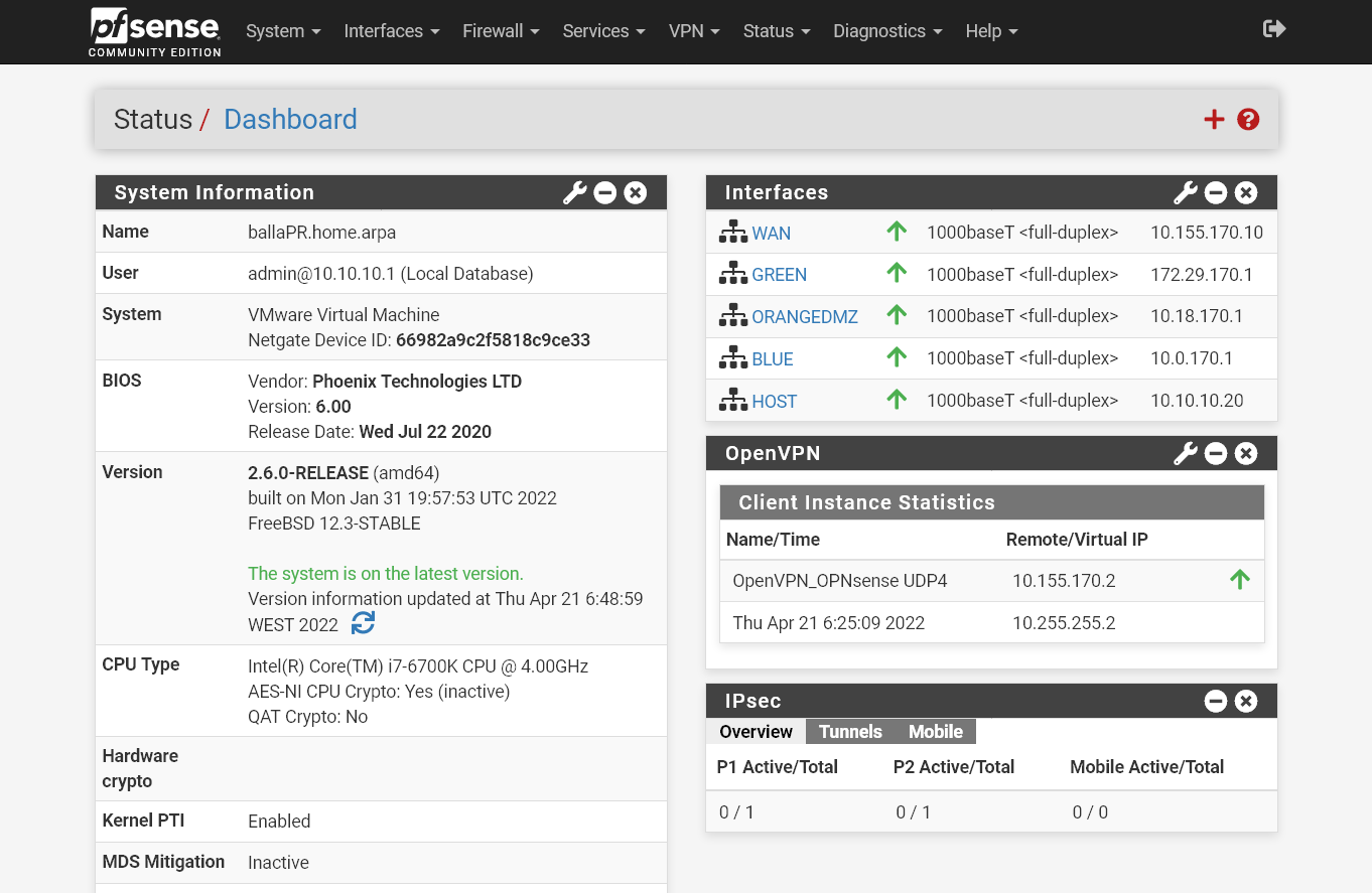 pfSense - OpenVPN conectado