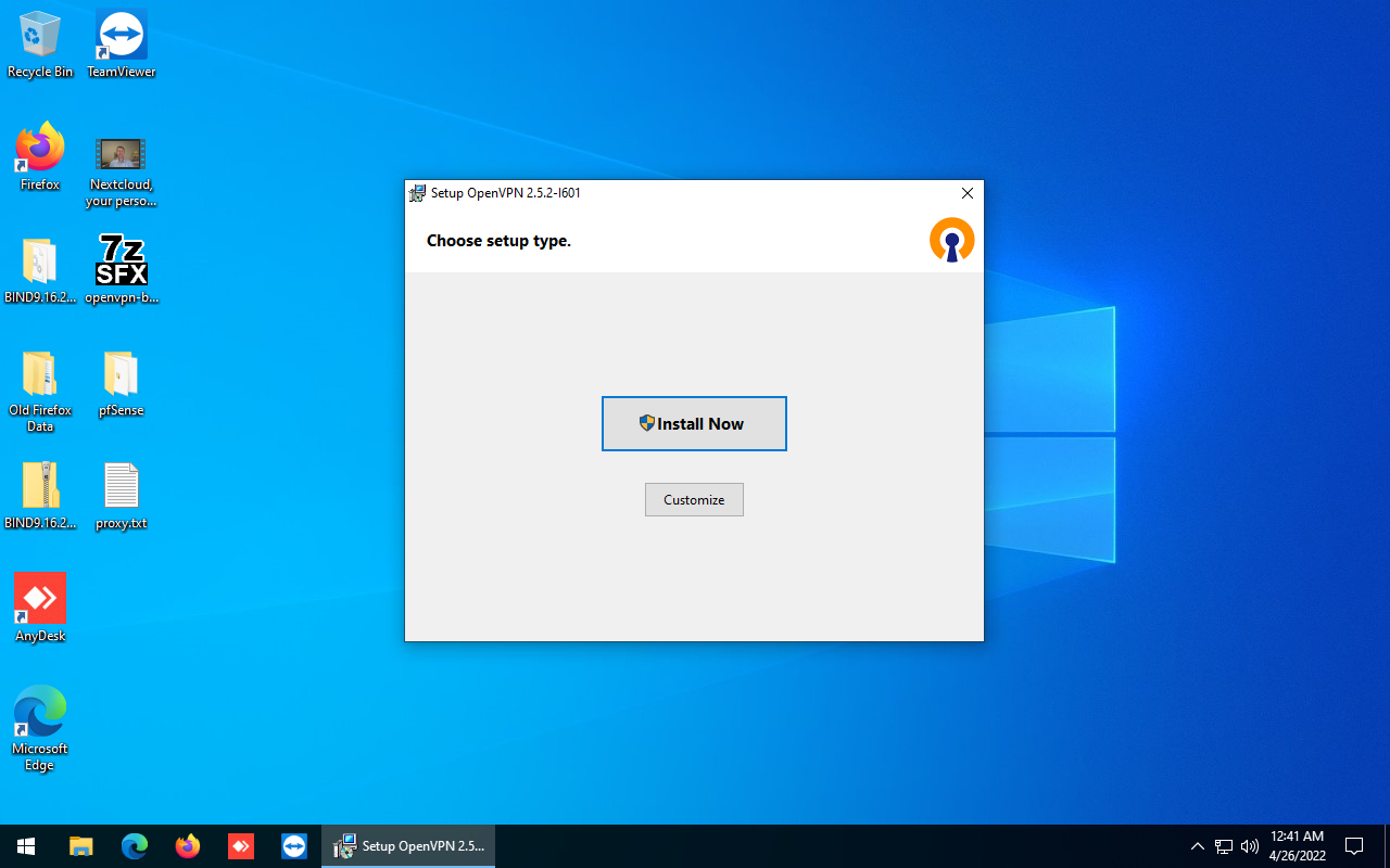 Instalar cliente OpenVPN