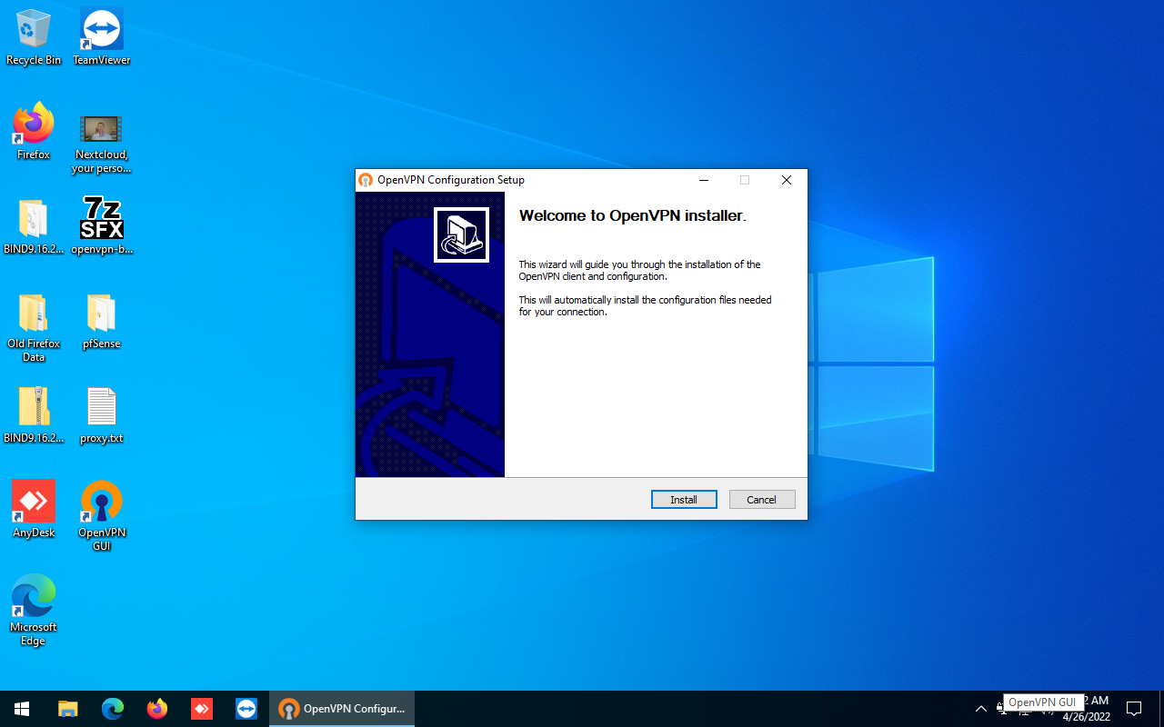 Instalar cliente e configuração